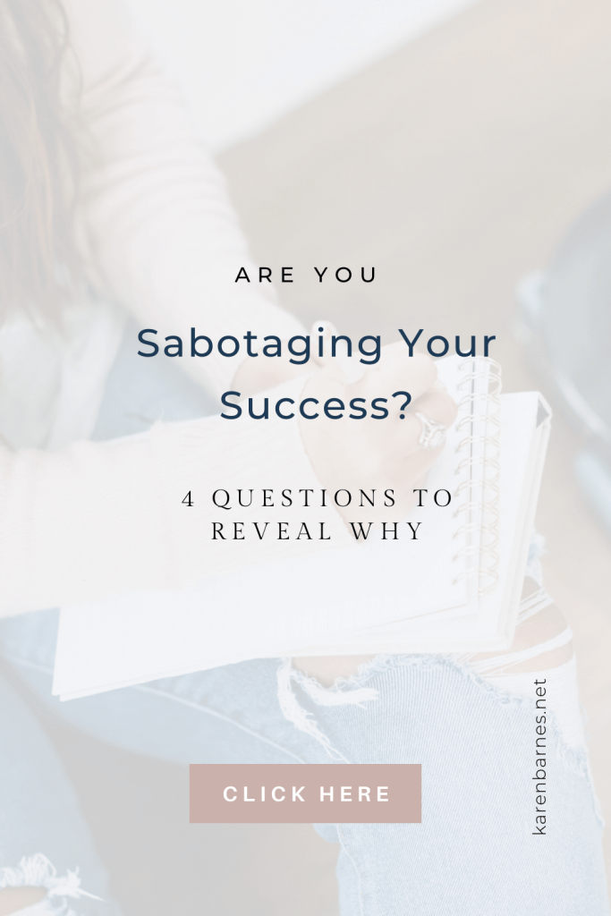 a person writing their answers to reveal why they are sabotaging their success.