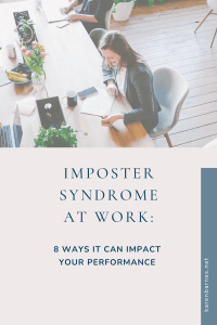 A woman experiencing imposter syndrome at work.